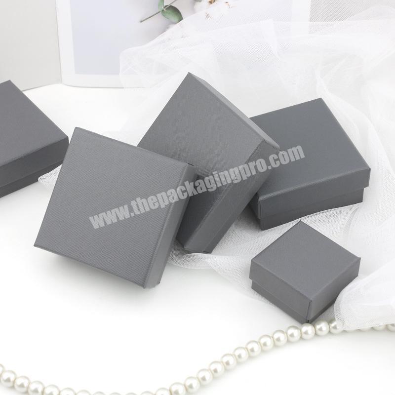 Wholesale Hot Sale Cheap Luxury Grey Cardboard Paper Plain Jewelry Packaging Box With Logo Printed For Jewelry Bracelet