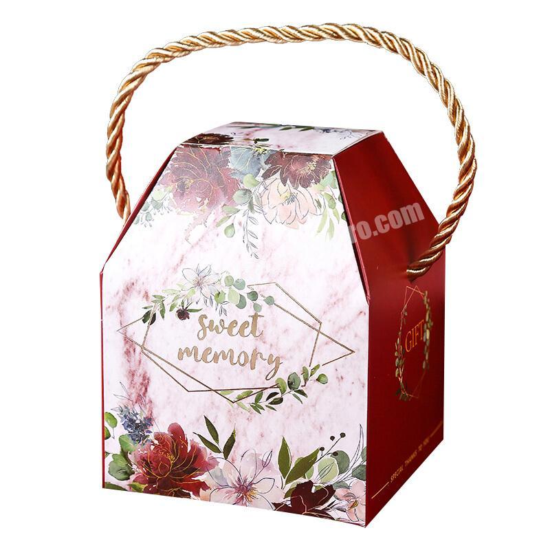 Wholesale Hot Sale Custom Design Portable Recycle  Eco-friendly Mini Cute Wedding Candy Packing Box