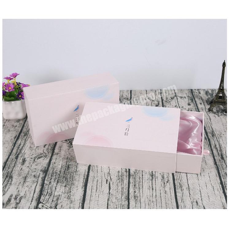 Wholesale hot stamping paper cardboard gift packaging custom logo sliding drawer luxury jewellery box for bracelet