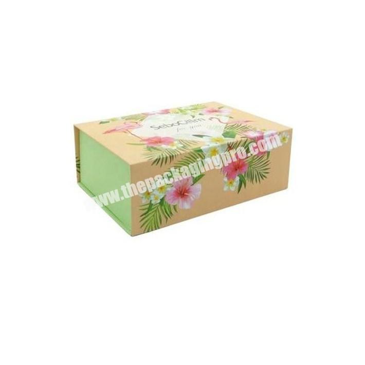Wholesale large color folding gift boxes with changeable ribbon