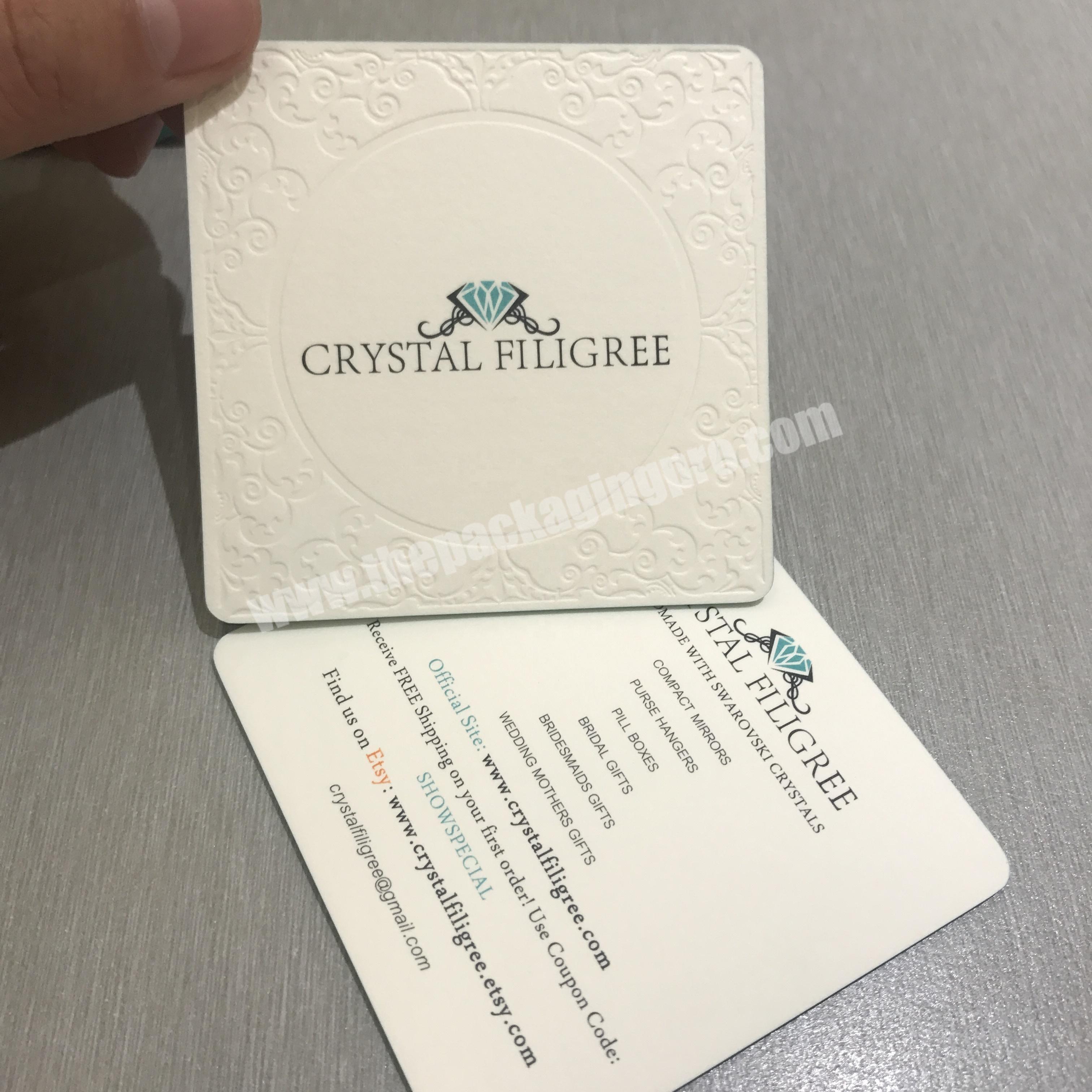 Wholesale letterpress cotton business card with custom printed