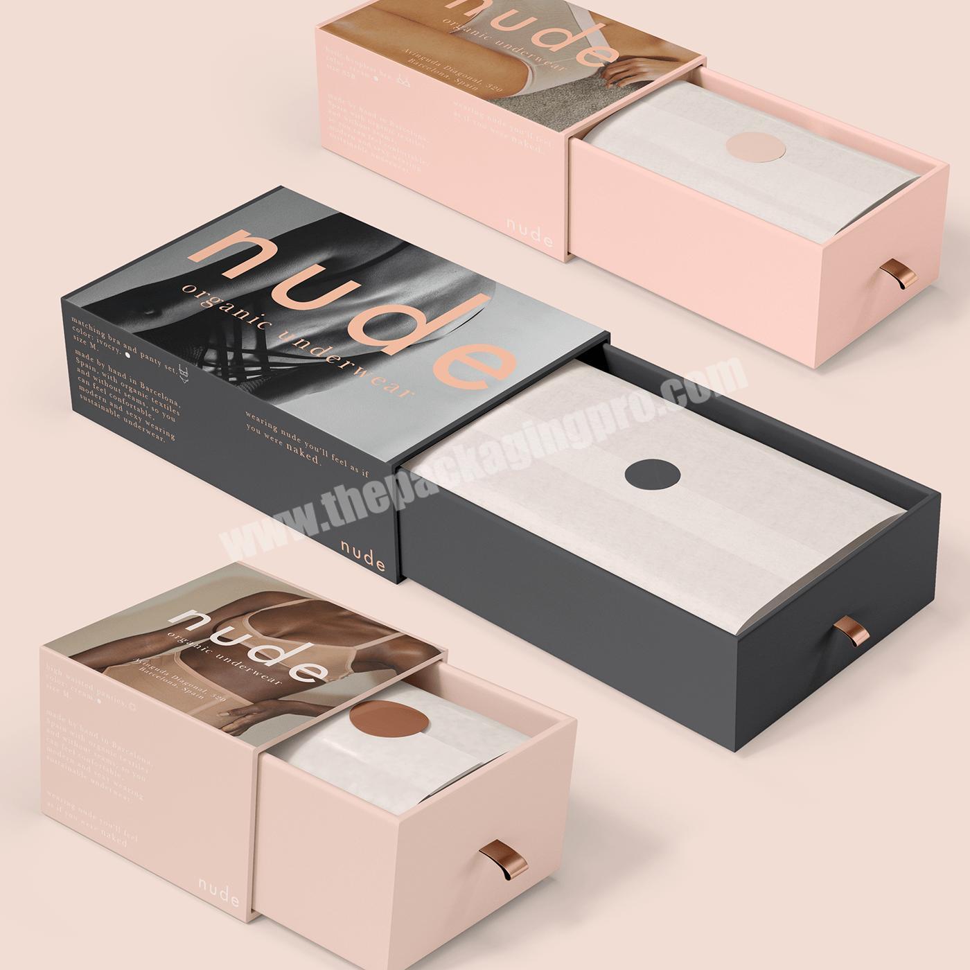 Wholesale Lingerie Rigid Packaging Box Underwear Paper Box Bra Gift Set Box