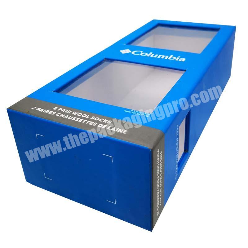 Wholesale logo printed luxury custom design magnetic gift boxes with window lid