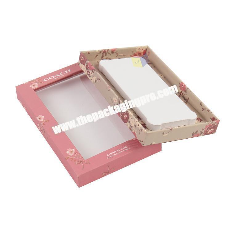 wholesale lovely pink cardboard packaging boxes phone case