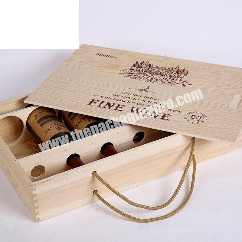 6-Bottle Wooden Gift Box
