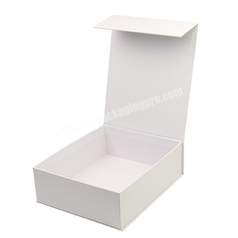 Wholesale Luxury Cardboard Magnetic White Gift Packaging Paper Box with Custom Logo