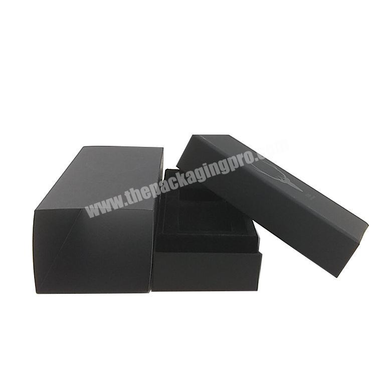 Wholesale Luxury Custom Black Soft Touch Paper Rigid Cardboard Watch Paper Gift Box