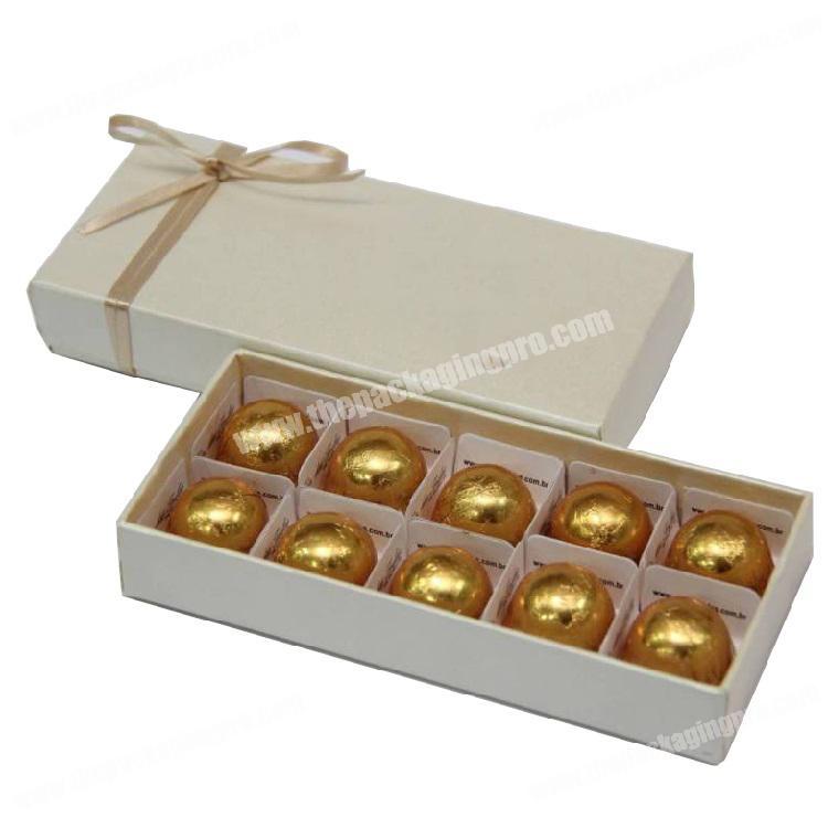 Wholesale luxury custom design dividers chocolate presentation cardboard paper gift box