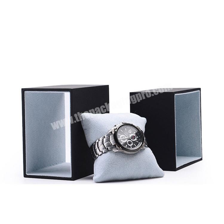 Wholesale Luxury High Quality New Design Custom Square Watch Box Black Jewelry Gift Box Case Watch Packaging