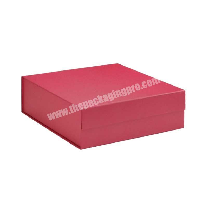 Wholesale luxury large size red color magnetic gift box no ribbon