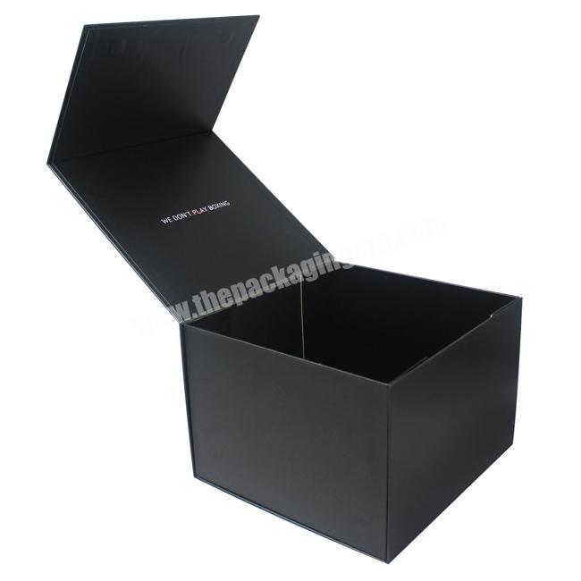 Wholesale Luxury Matt Lamination Black Cardboard Rigid Shoe Box