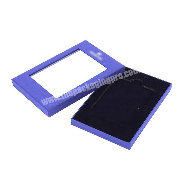 Wholesale Luxury Pvc Window Cardboard Paper Packaging Card Pocket Gift Box With Foam Inserts