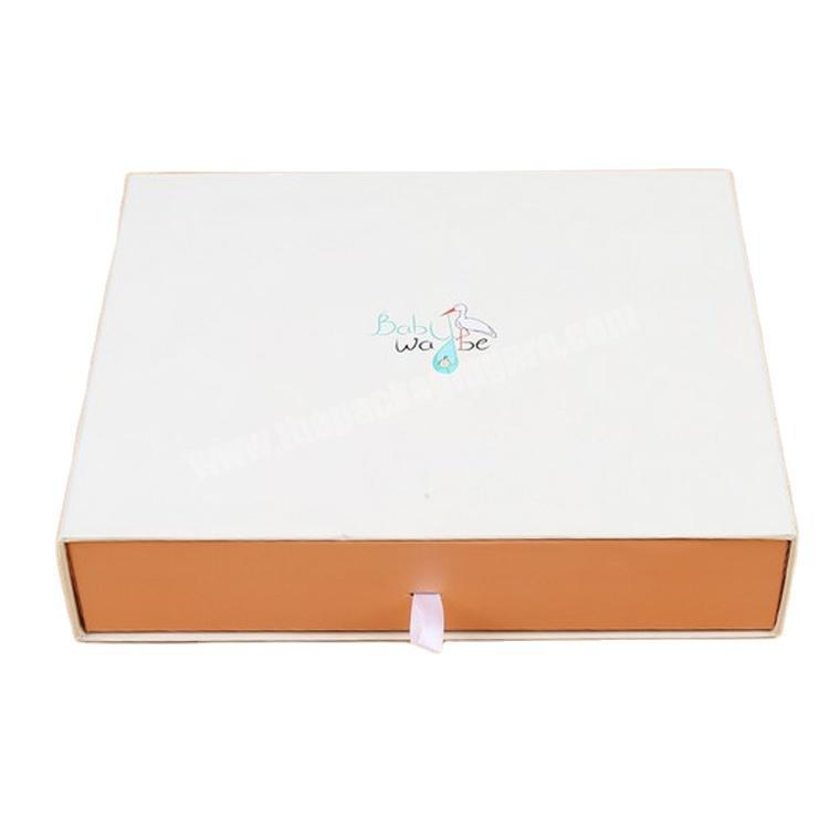 Wholesale Manufacture Handmade Custom logo white drawer Paper box packaging rigid gift Cosmetic jewelry customized foam inside