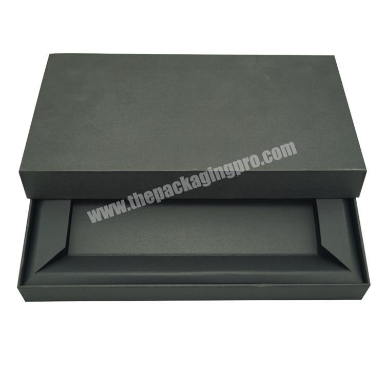 Wholesale Matte Black Lid and Bottom Box with Paper Insert