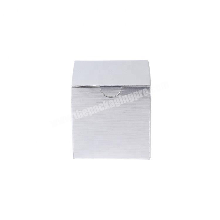 Wholesale Metallic Foil Tuck Top Embossing Silver Gift Box