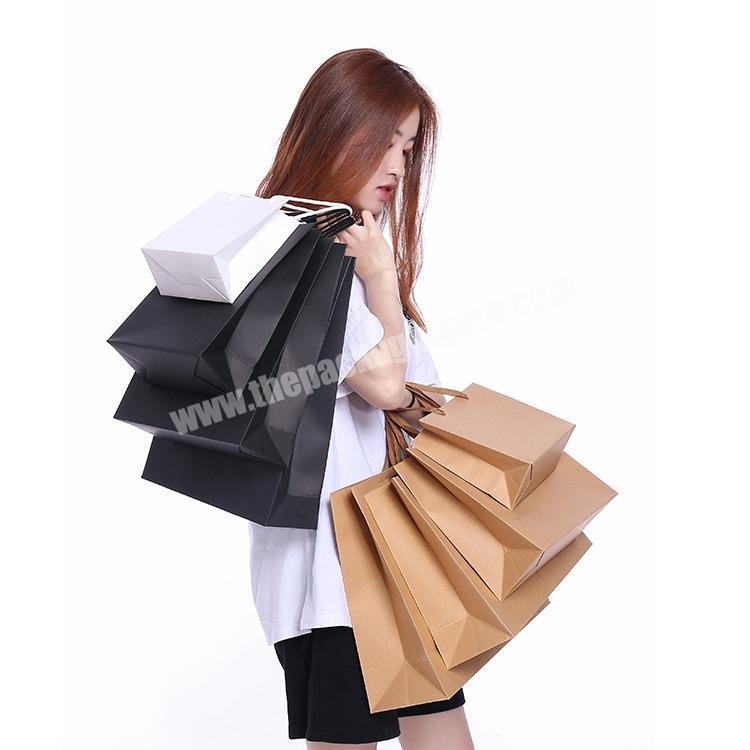 Wholesale Oem Custom Printing General Clothing Packaging Paper Shopping Bag With Handle