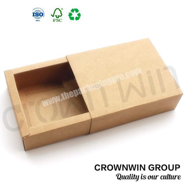 Wholesale Packaging Kraft Brown Drawer Custom Paper Box