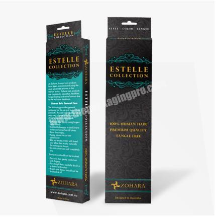 Wholesale paper custom logo luxury hair extension packaging boxes