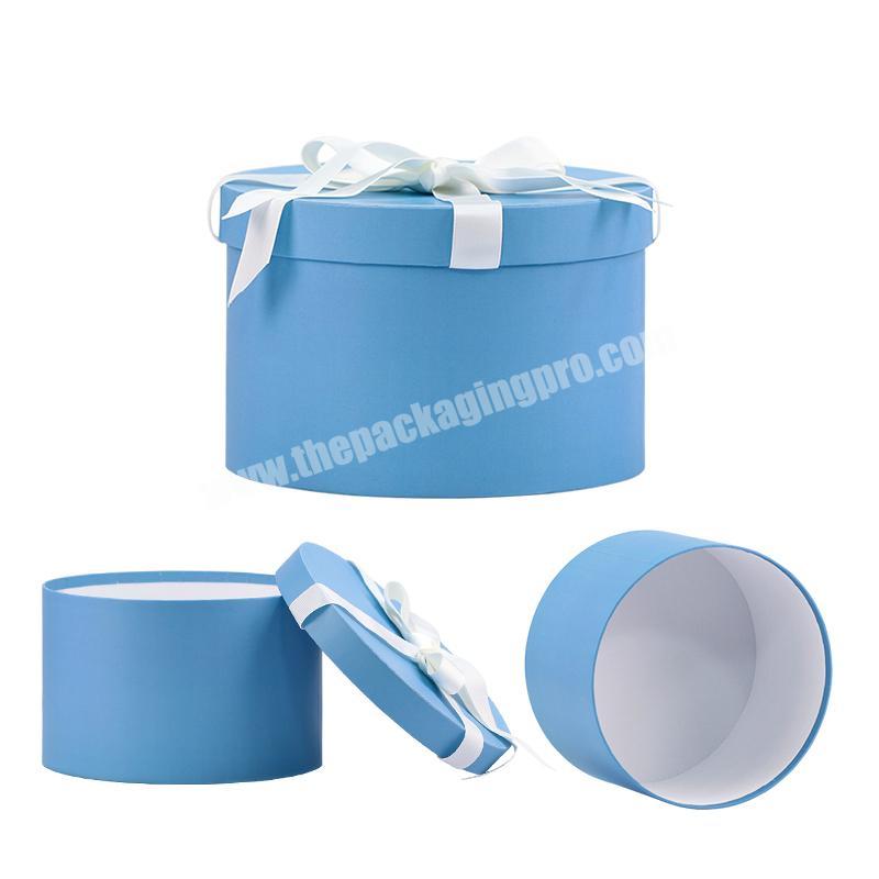 Wholesale Paper Packaging Round Flower Box for Gift