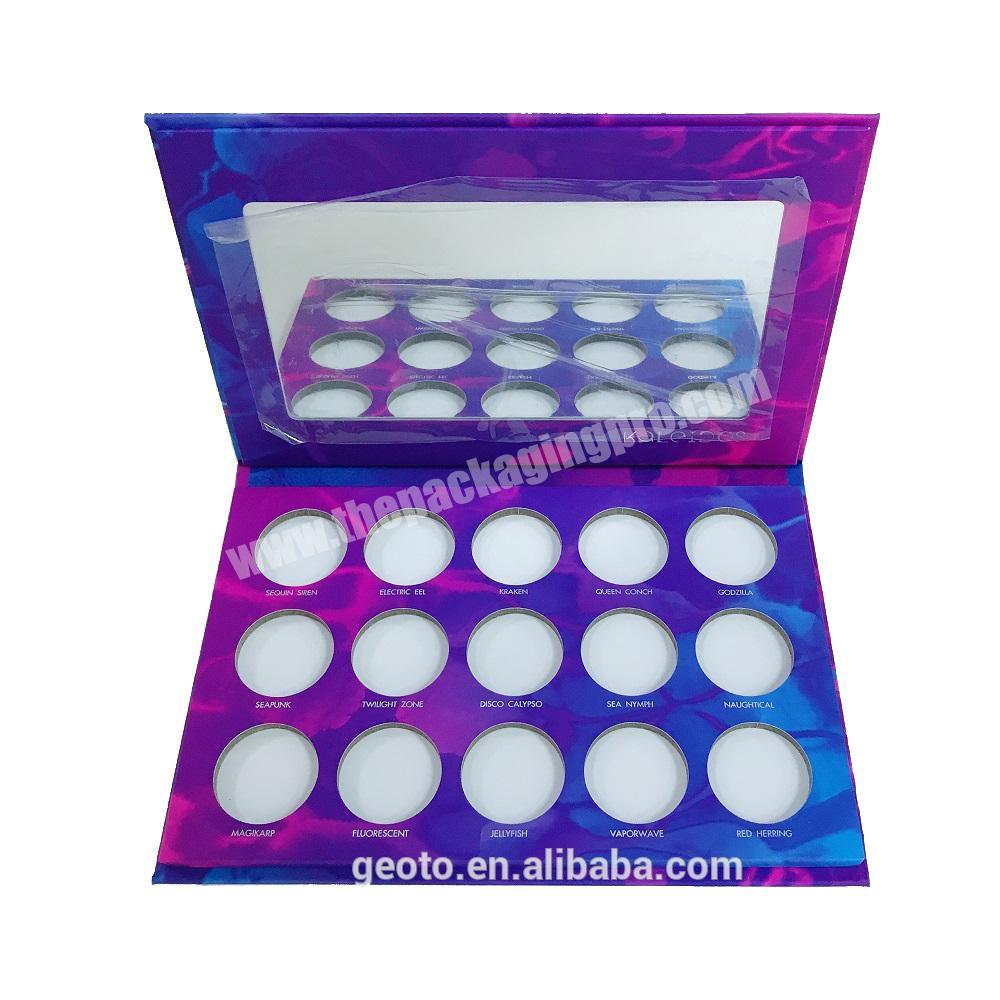 Wholesale paperboard custom eye shadow palette box with colorful printing