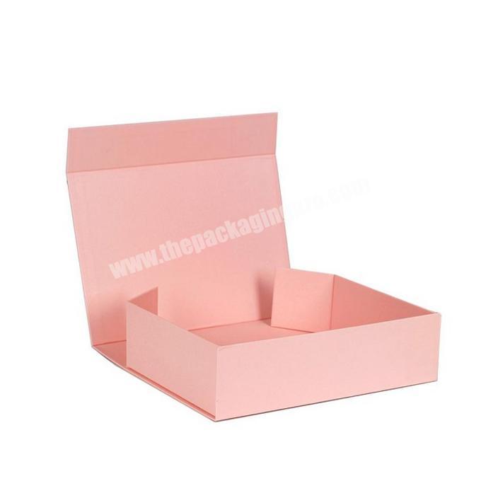 Wholesale Plain Paperboard Folding rigid box Magnetic closure 3 colors available packaging hair wigs cosmetic gift boxes