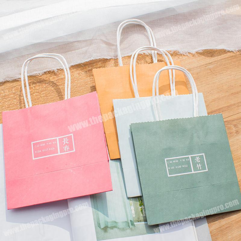 Wholesale portable tote paper bag for holiday gift wrap wedding coffee tea