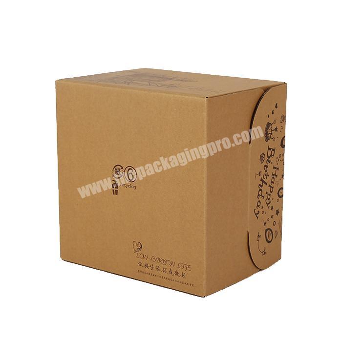 Wholesale Printed Birthday Cake Packaging Foldable Corrugated Box
