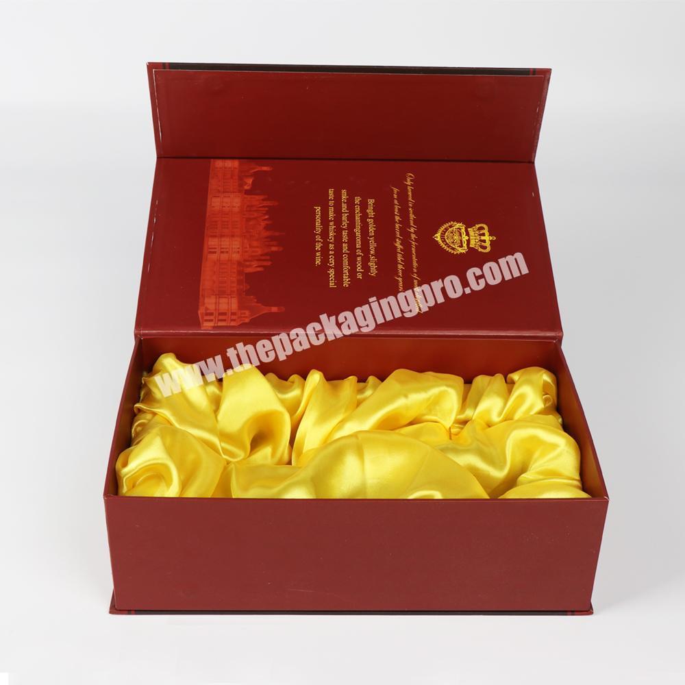 Wholesale printing design logo recycled china custom cardboard folding packaging gift paper box with magnet closure