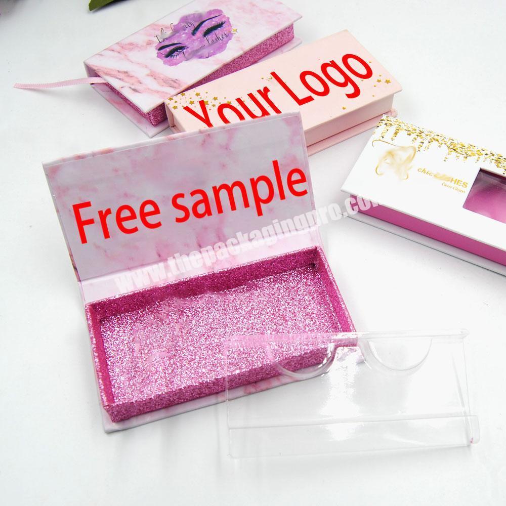 Wholesale Private Butterfly Rose Gold False Eyelashes Box Custom Logo Pink Eyelash Packaging Box