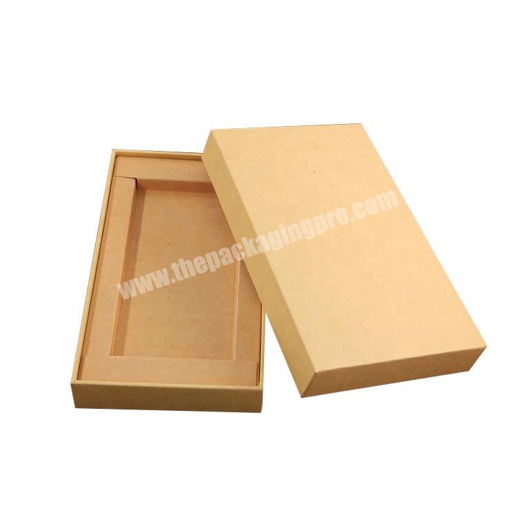 Wholesale Private Label Luxury Gift Box Cardboard brown Kraft Customized Paper Box Packaging With paper Inner Tray