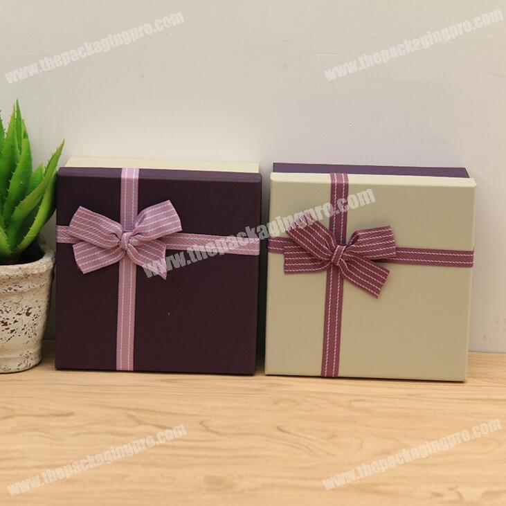 Wholesale promotion cheap gift box with ribbon