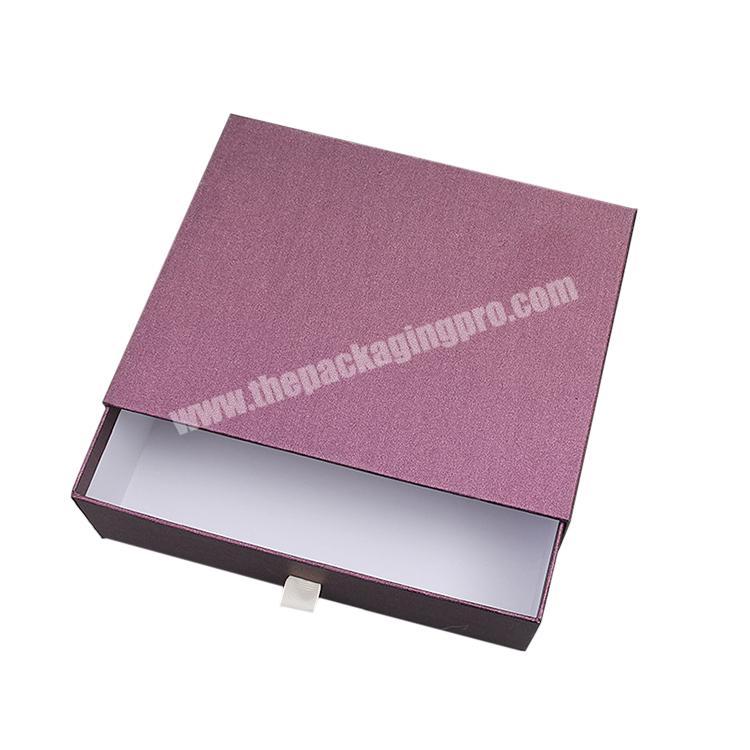 Wholesale Purple Cardboard Jewelry Necklace Drawer Box