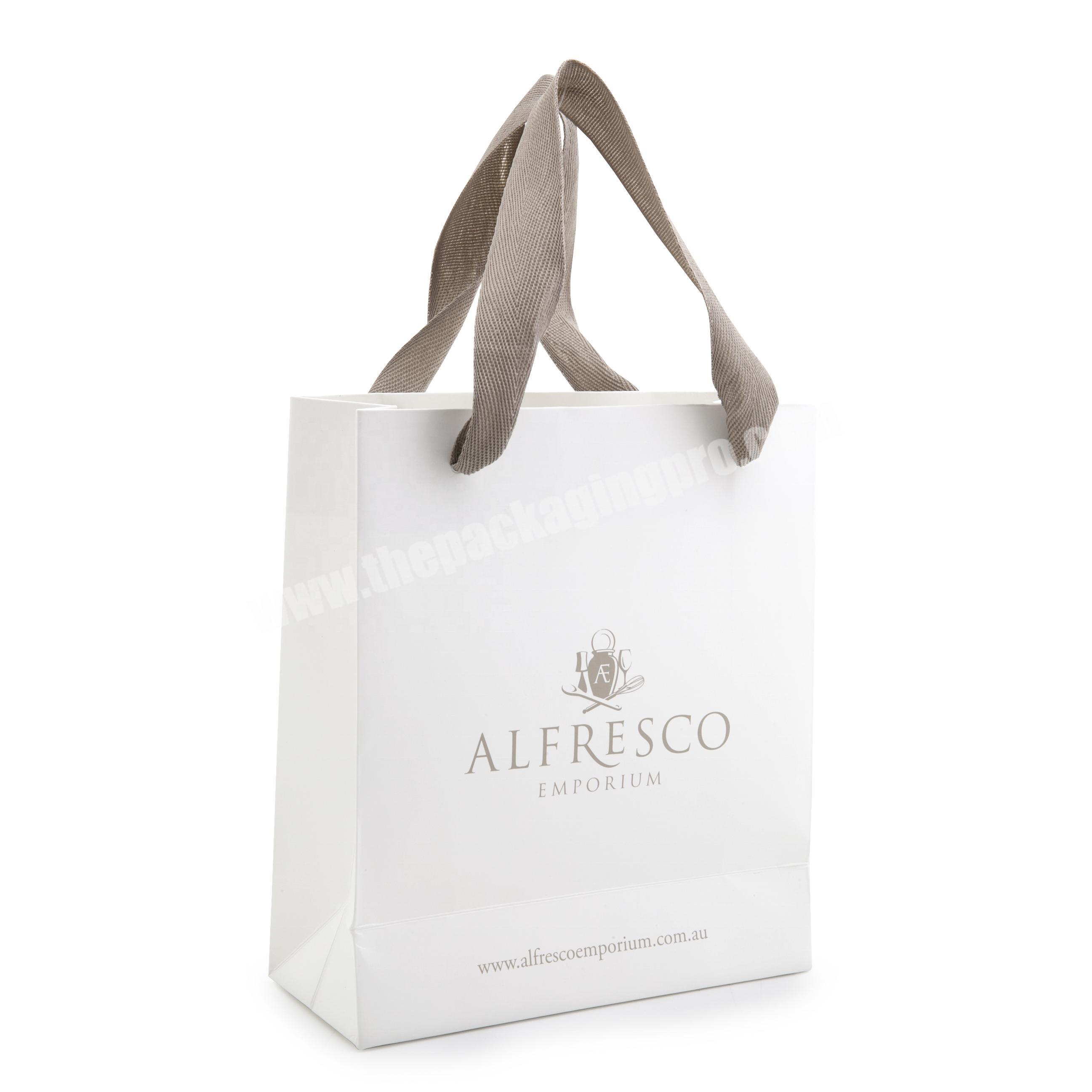 White Paper Carrier Bags Wholesale