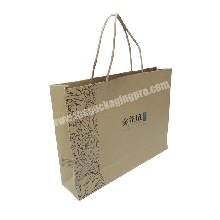 Wholesale Recycle Brown Kraft Paper Shopping Bag Custom Print
