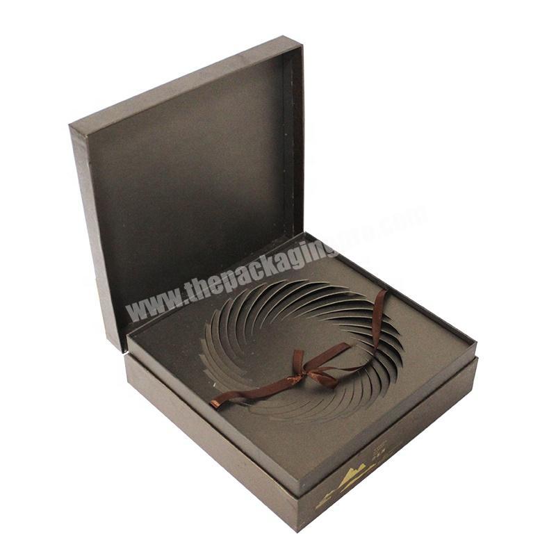 Wholesale recycled ecofriendly black cardboard paper rigid cube luxury extra large plain square decorative gift boxes with lids