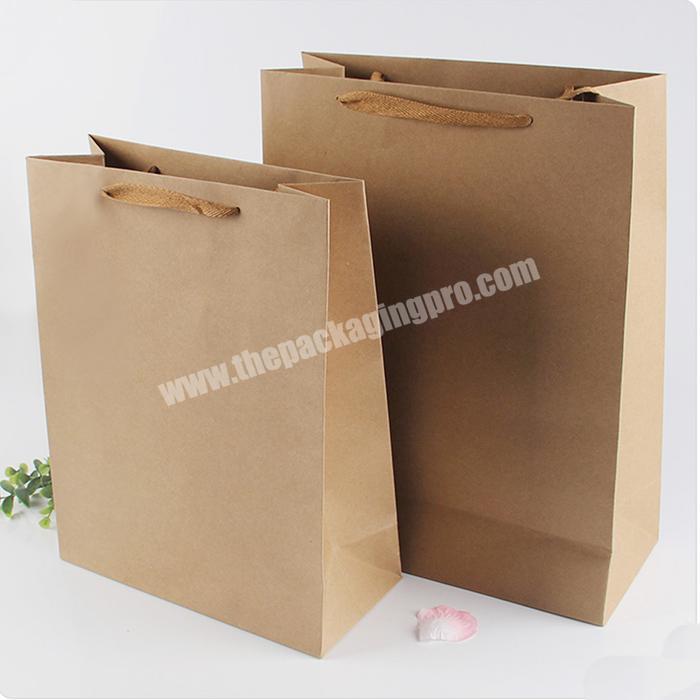 Wholesale Recycled Fashion Clothing Design Cheap Shopping Brown Kraft Paper Bags for Retail Shops