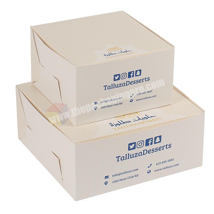 wholesale retail packaging dessert cake boxes in bulk