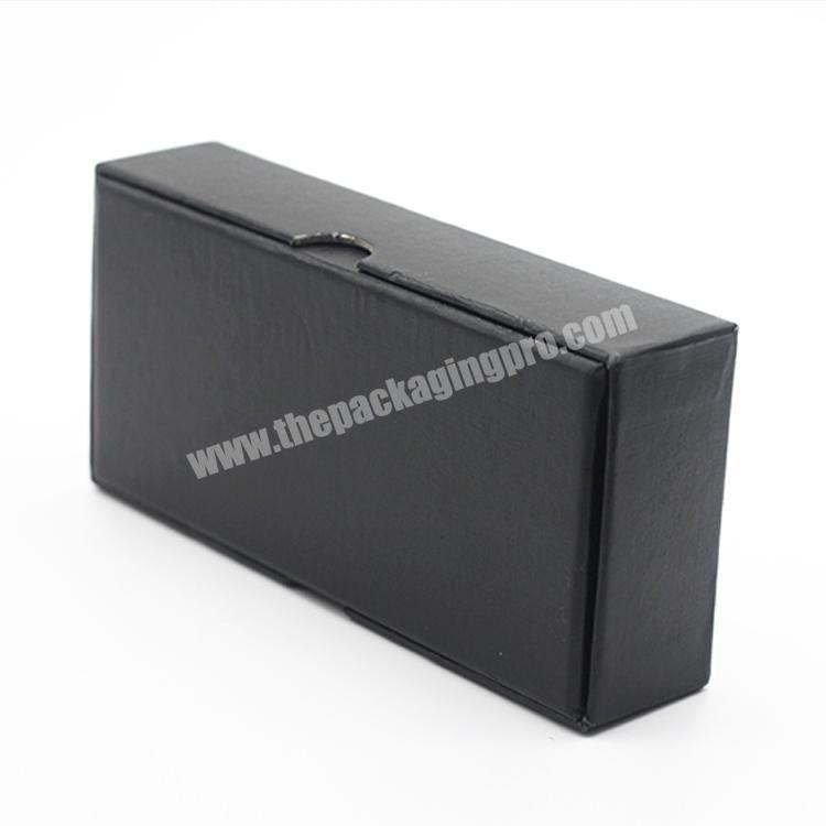Wholesale Rigid Black Paper Packaging Luxury Drawer Gift Cardboard Box With Lid
