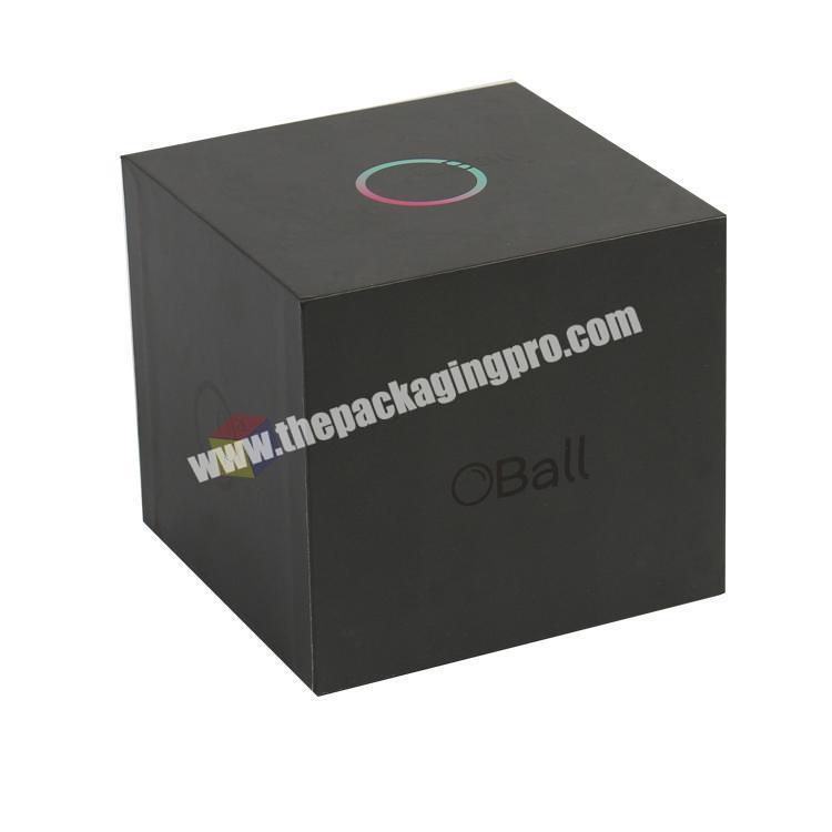 wholesale rigid gift packaging matte black square box