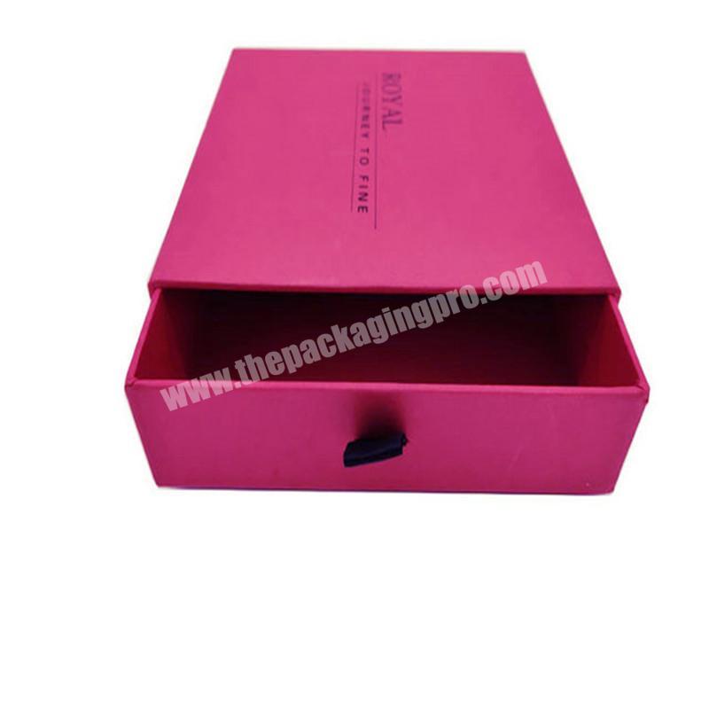 Wholesale Rigid Red Paper Packaging Luxury Drawer Gift Cardboard Box With Drawer