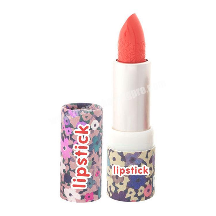 wholesale round cylindrical box cardboard rolled edge luxury lipstick paper core tube
