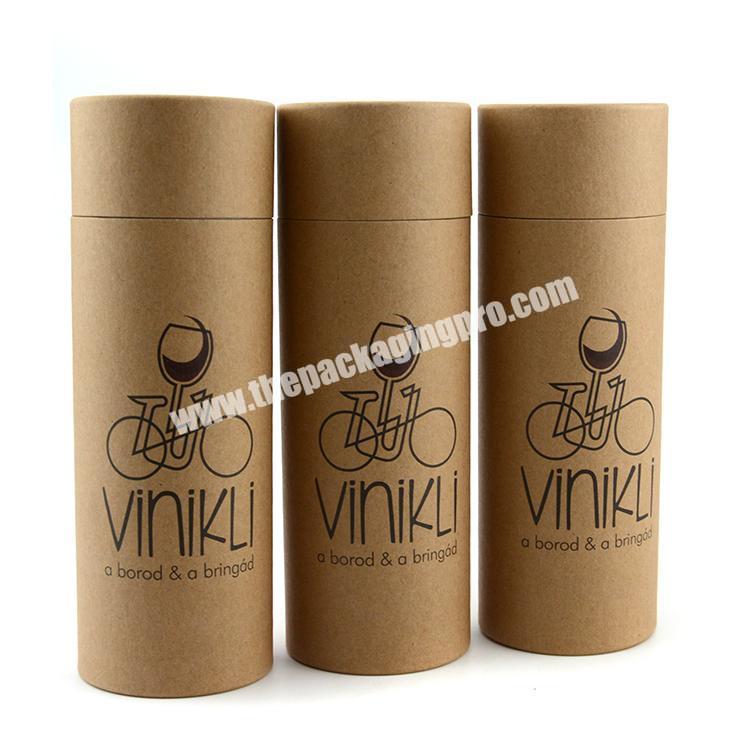 wholesale round package box brown kraft gift box cylinder shirt packaging box