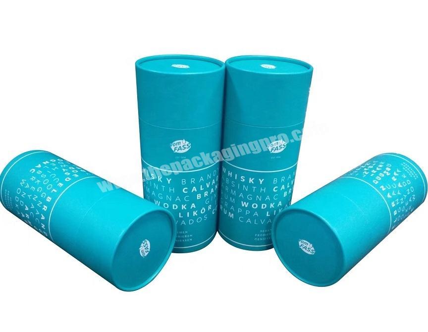 Wholesale Round Tube Cardboard Cylinder Paper Single Wine Glass Bottle Gift Box Packaging Box