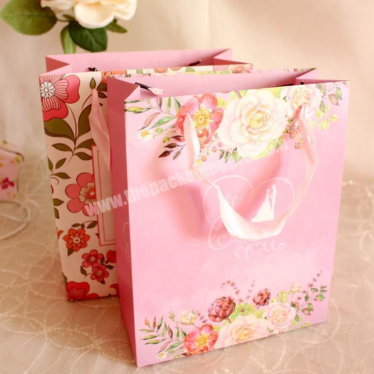 Wholesale Shopping Bags Good Quality Custom Pink Kraft Paper Bag