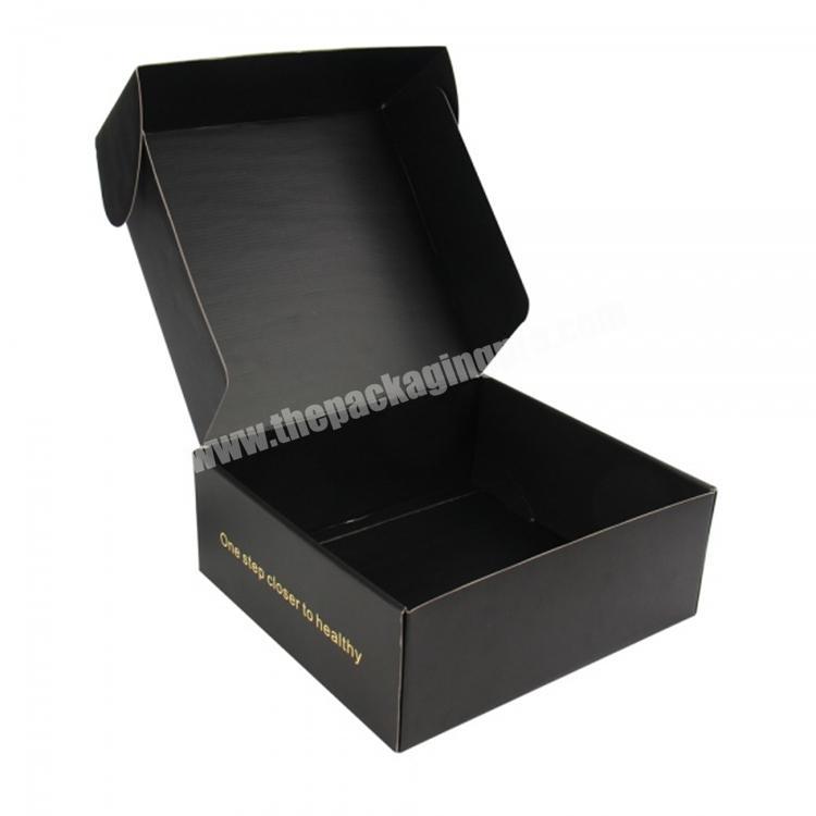 Wholesale Simple Printing Packaging Corrugated Mailer Box Black Mailing Box