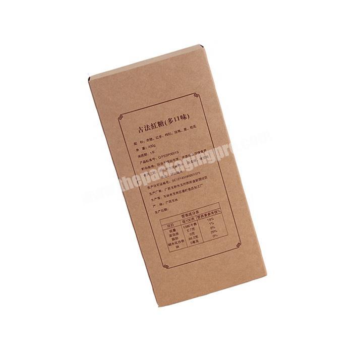 Wholesale small brown kraft slide open boxes paper packaging box