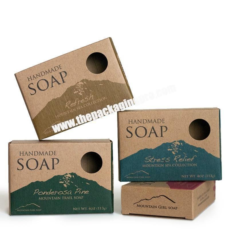 Wholesale Small Retail Packaging Craft Paper box Kraft Paper Gift Soap Carton Box