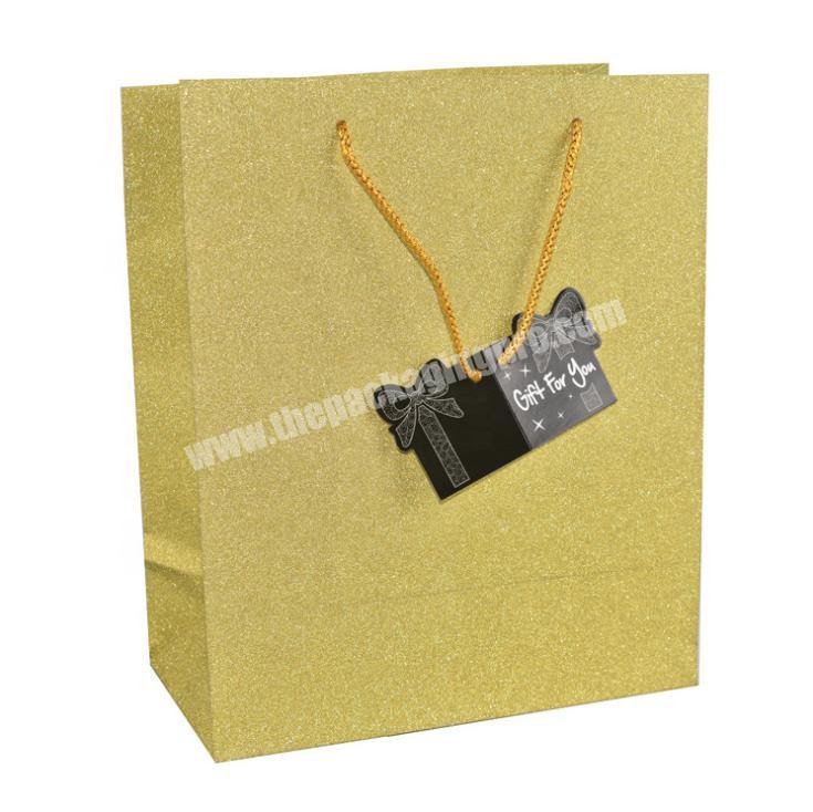 Wholesale solid color flashing gift bag clothing packaging bag custom advertising portable paper bag