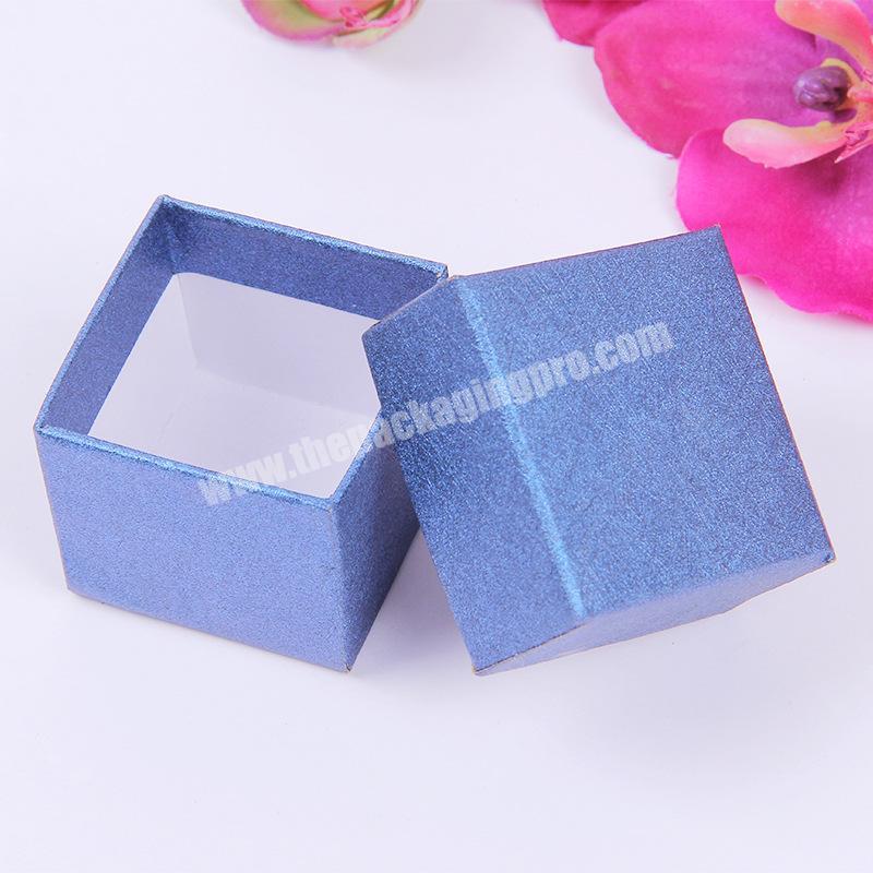 Wholesale solid color jewelry box multicolor ring necklace packaging box custom small paper box gift