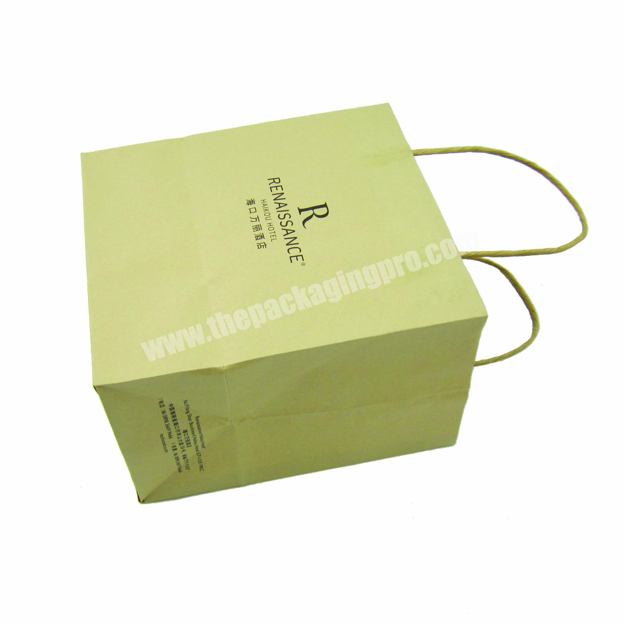 Wholesale spot goods custom luxury clothes bag shopping paper bag kraft gift packaging bag with logo print